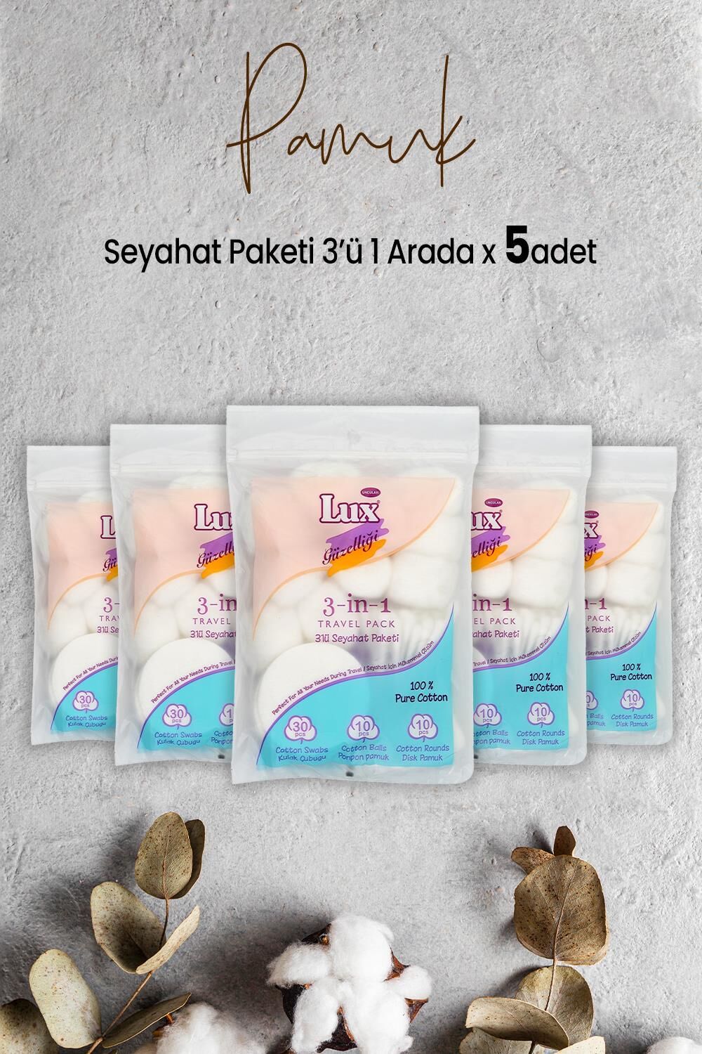 Lux 3' lü Seyahat Paketi x 5 Adet