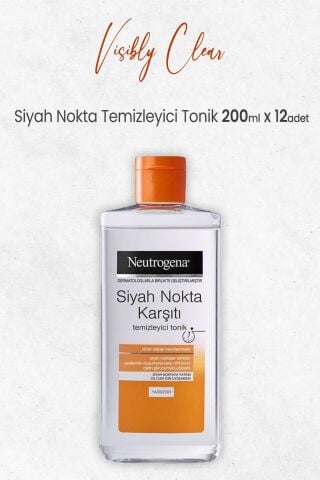 Neutrogena Visibly Clear Siyah Nokta Temizleyici Tonik 200 Ml x 12 Adet