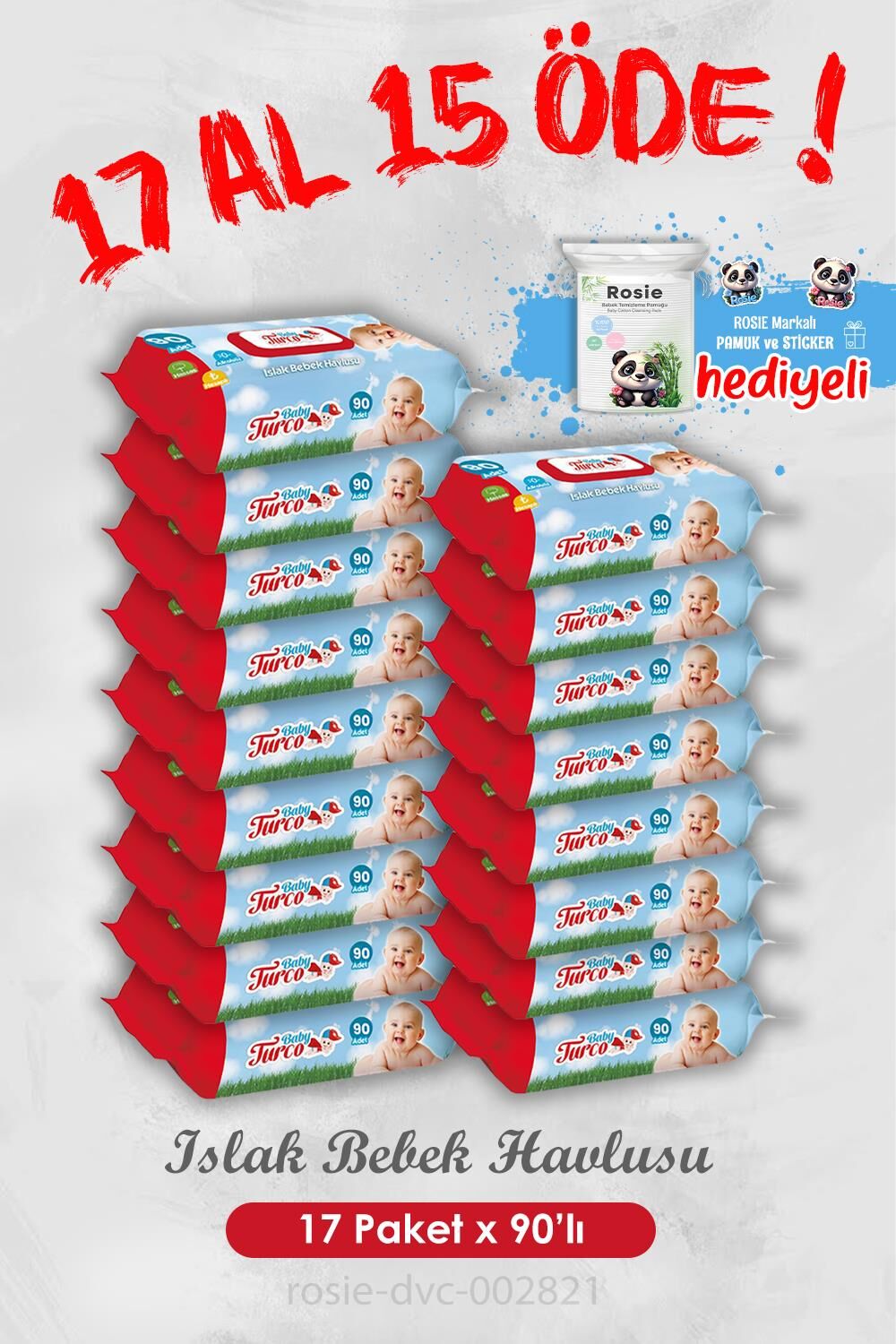 17 Al 15 Öde Islak Bebek Havlusu 90'lı ve Rosie