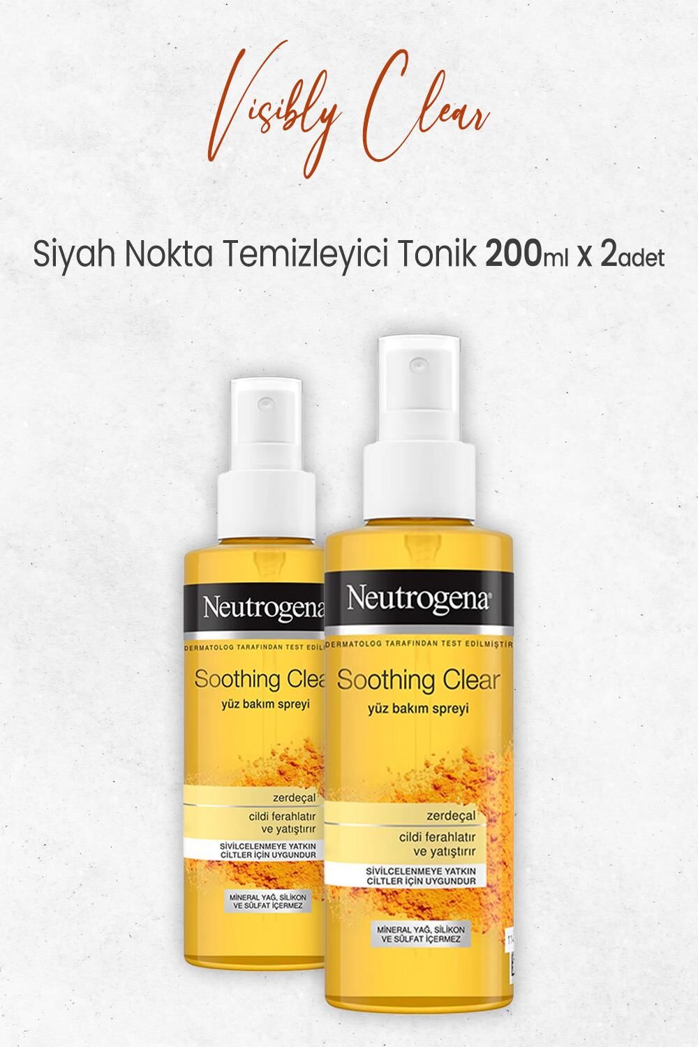 Neutrogena Soothing Clear Yüz Bakım Spreyi 125ml x 2 Adet