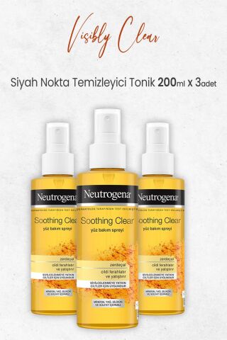 Neutrogena Soothing Clear Yüz Bakım Spreyi 125ml x 3 Adet