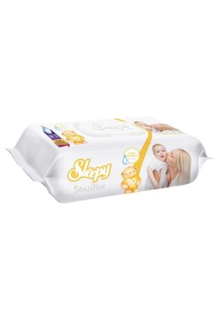 Islak Havlu Mendil 90 Yaprak Sensitive 9 Lu Set Plastik Kapaklı
