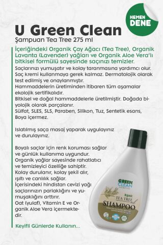 Green Clean Şampuan Tea Tree 275 ml