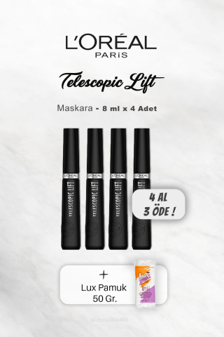4 AL 3 ÖDE Loreal Paris Telescopic Lift Maskara, Pamuk