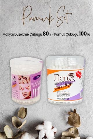 Lux Makyaj Düzeltme Çubuğu 80' li ve Pamuk Çubuğu 100' lü