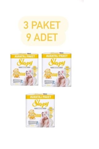 Sensitive 90 Yaprak 3'lü Paket 9 Adet Islak Mendil
