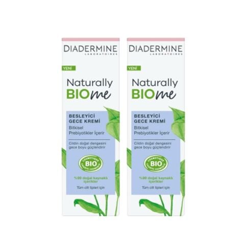 Diadermine Naturally Bio Me Besleyici Gece Kremi 50 ml x 2 Adet
