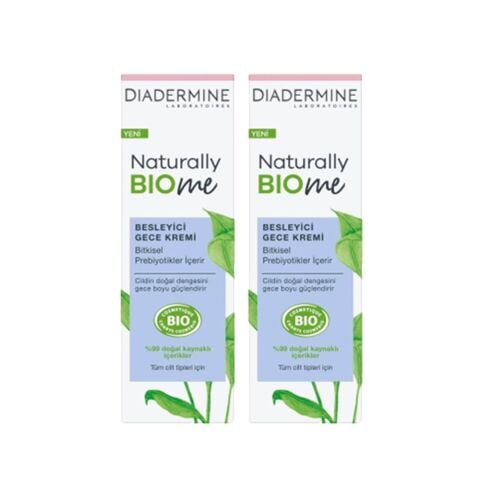 Diadermine Naturally Bio Me Besleyici Gece Kremi 50 ml x 2 Adet