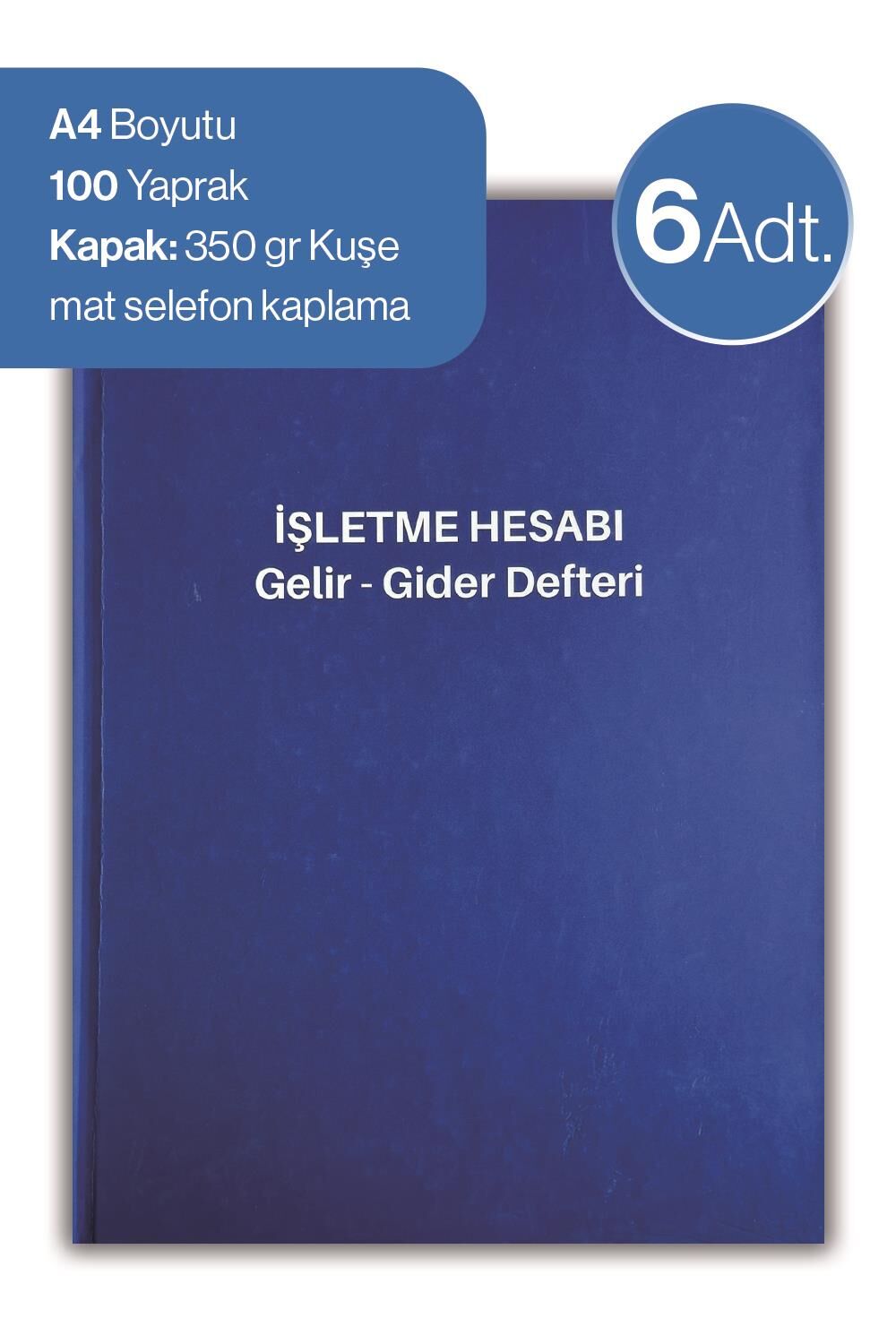 Düvenci İşletme Hesabı Gelir - Gider Defteri 6 adet