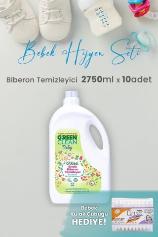 Green Clean Baby Likit Biberon Temizleyici 2750 ml x 10 Adet ve Hediyeli