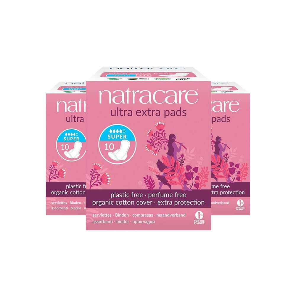 Natracare Ultra Ekstra Ped Super 10 Adet x 3