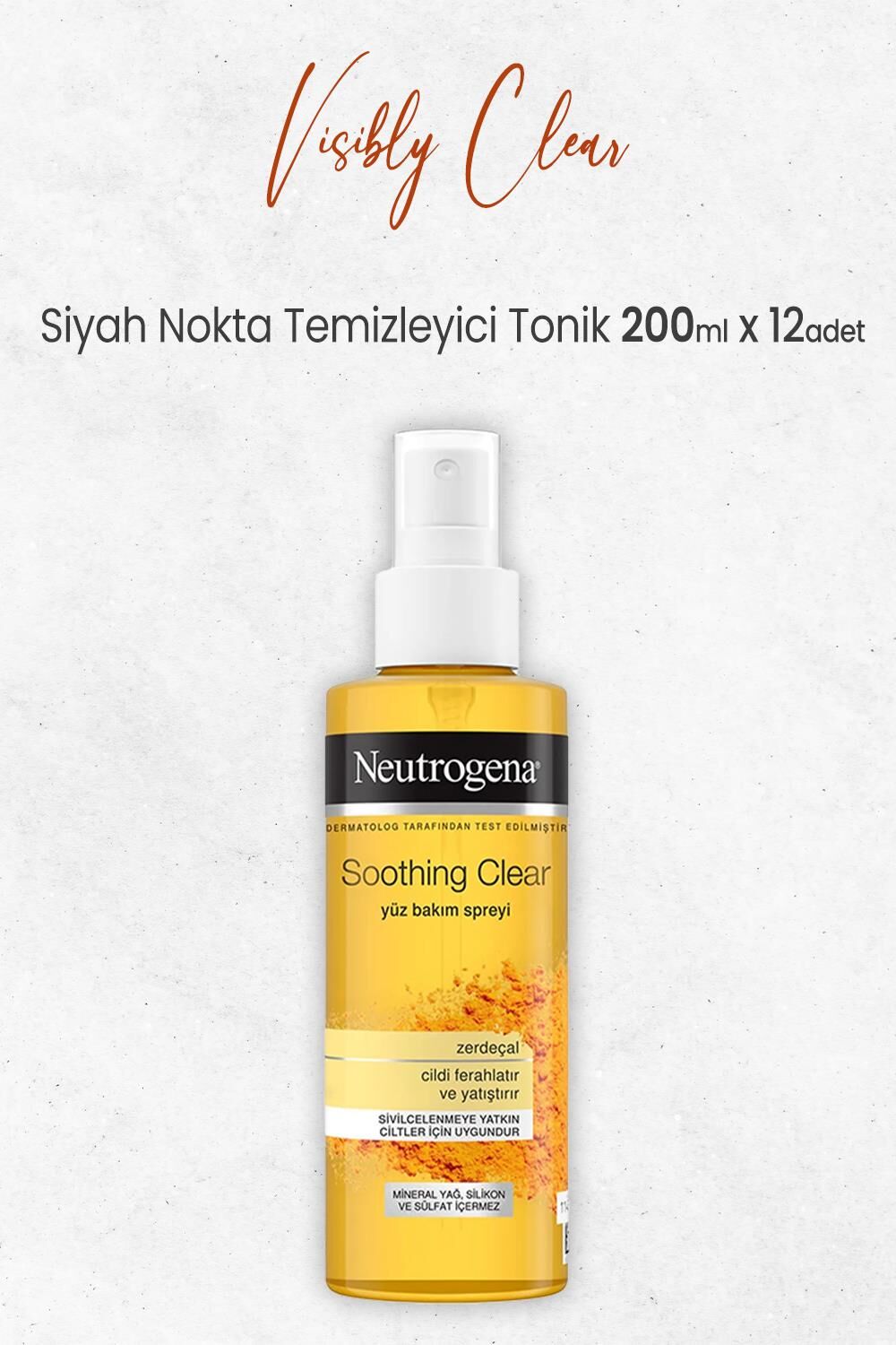 Neutrogena Soothing Clear Yüz Bakım Spreyi 125ml x 12 Adet