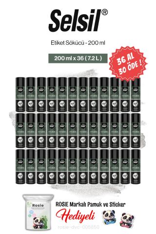 Selsil 36 AL 30 ÖDE Etiket Sökücü, 200 ml ve rosie pamuk