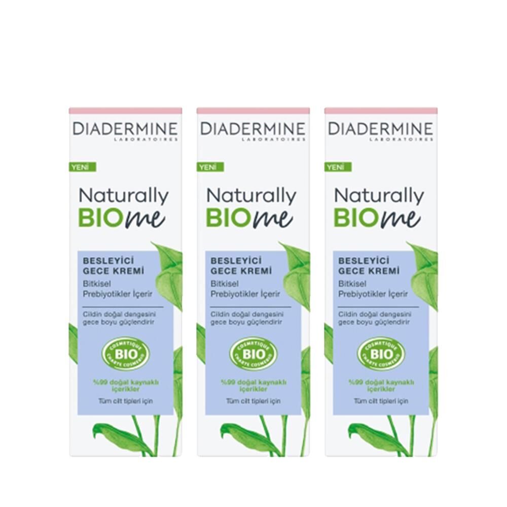 Diadermine Naturally Bio Me Besleyici Gece Kremi 50 ml x 3 Adet