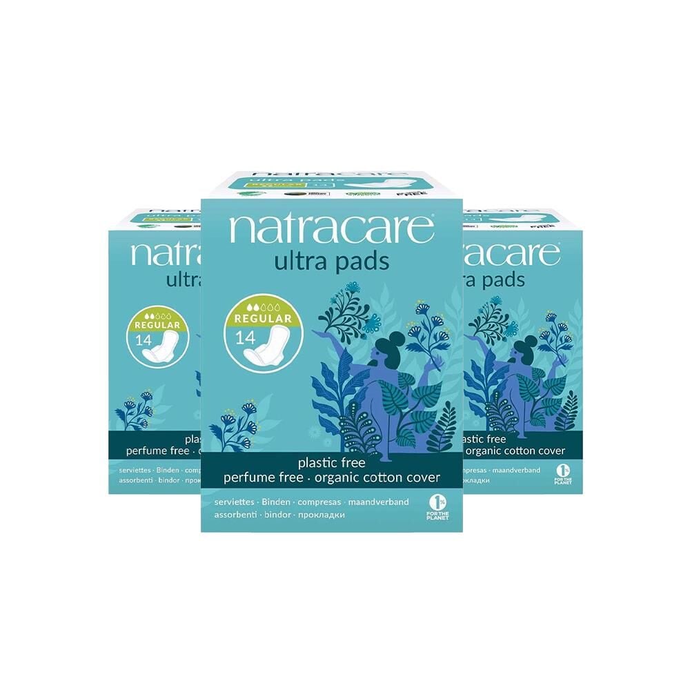 Natracare Organic Cotton Cover Ultra Pads 14 Adet x 3