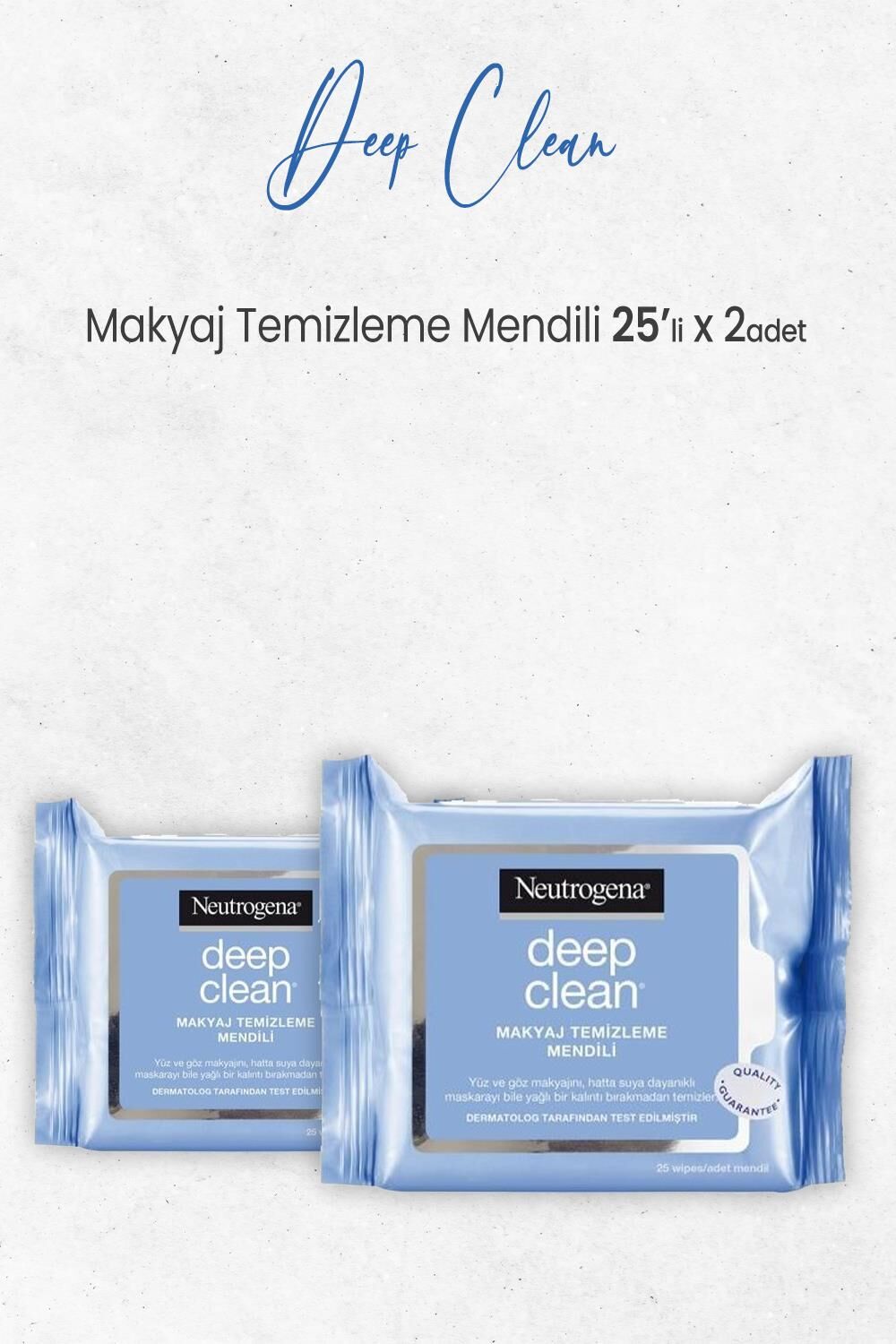 Neutrogena Deep Clean Makyaj Temizleme Mendili 25' li x 2 Adet