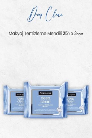 Neutrogena Deep Clean Makyaj Temizleme Mendili 25' li x 3 Adet
