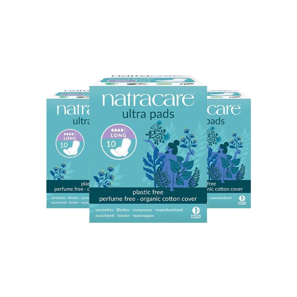 Natracare Organic Cotton Cover Ultra Uzun 10 Adet x 3