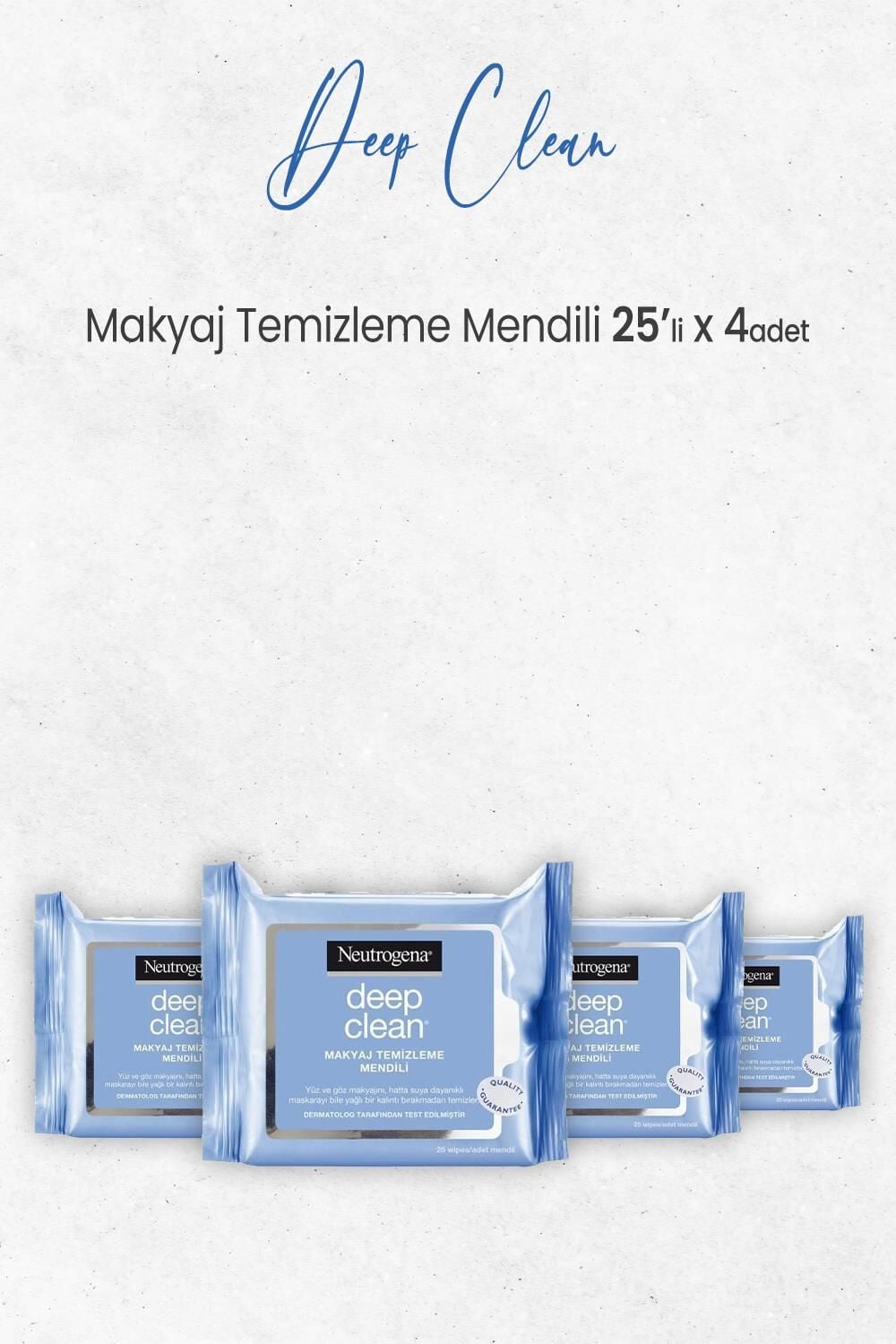 Neutrogena Deep Clean Makyaj Temizleme Mendili 25' li x 4 Adet