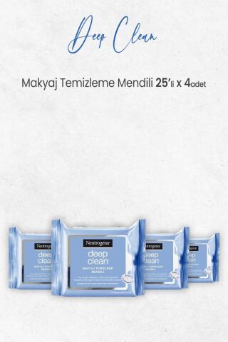 Neutrogena Deep Clean Makyaj Temizleme Mendili 25' li x 4 Adet