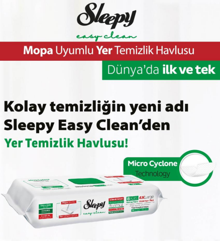 Sleepy Mopa Uyumlu Beyaz Sabunlu Islak Mendil 50'li x 3 ve ROSIE