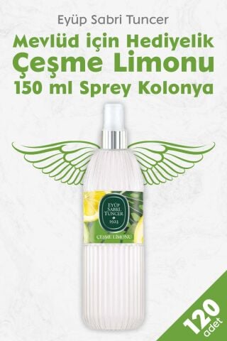 Mevlüd İçin Hediyelik Sprey Kolonya Çeşme Limonu 150 ml x 120 adet
