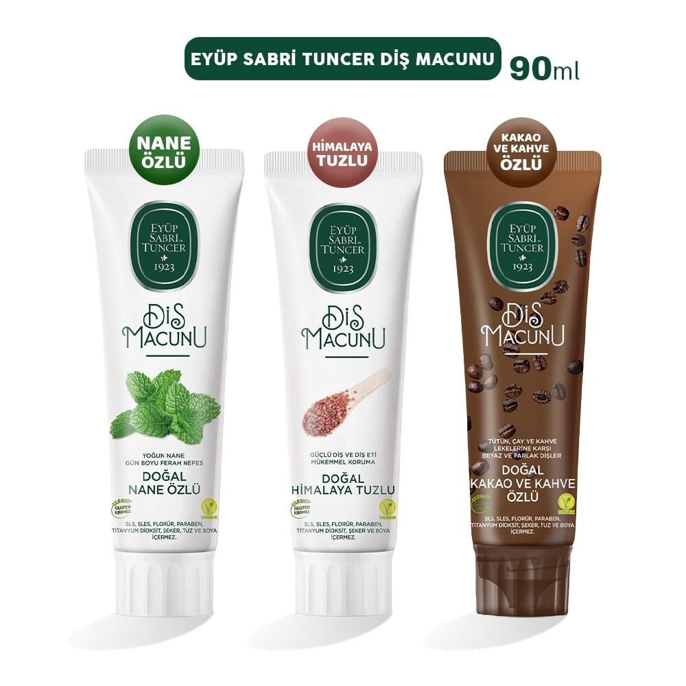 Eyüp Sabri Tuncer Diş Macunu Himalaya, Kahve Özlü ve Nane 90 ml