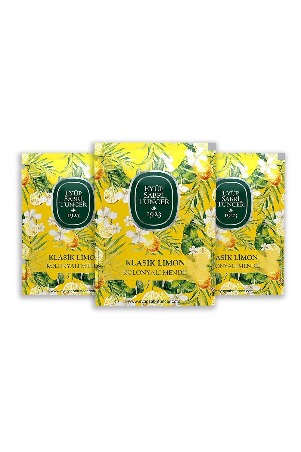 Eyüp Sabri Tuncer Klasik Limon Kolonyalı Mendil 50'li x 3 Adet