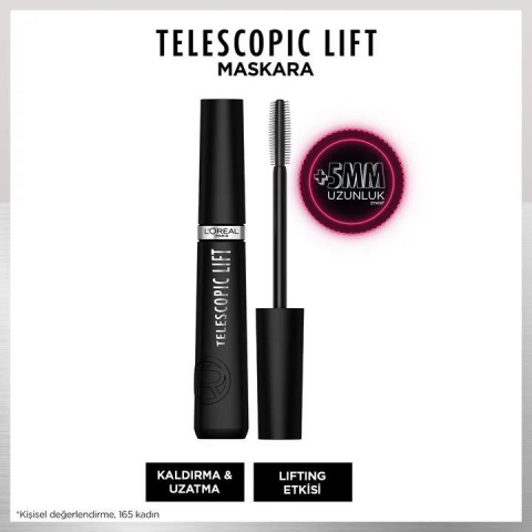 3 Adet Loreal Paris Telescopic Lift Maskara Siyah ve ROSIE Pamuk