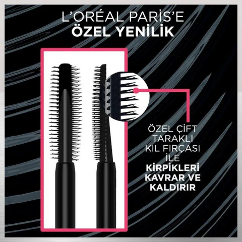 3 Adet Loreal Paris Telescopic Lift Maskara Siyah ve ROSIE Pamuk