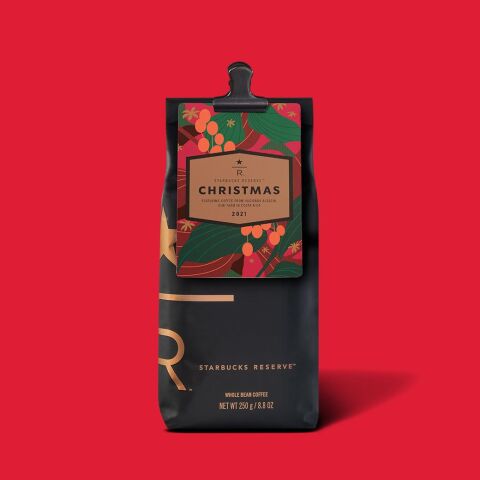 Starbucks Reserve® Christmas 2021 Yılbaşı Özel Seri Kahvesi, Çekirdek Kahve 250 Gram
