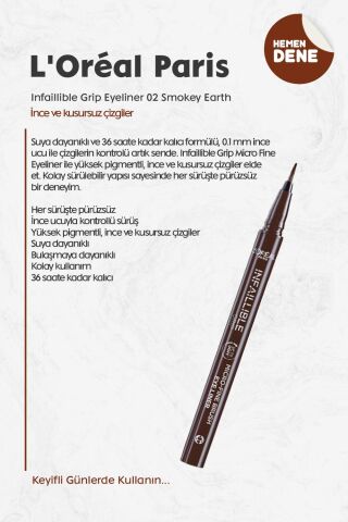 Loreal Paris Infaillible Grip Eyeliner 02 Smokey Earth