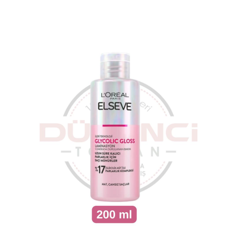 Elseve Glycolic Gloss Parlaklığı Saça Mühürleyen Bakım Kremi 200 ml