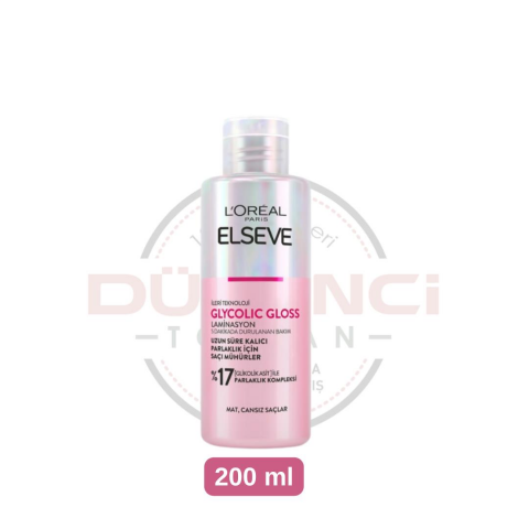 Elseve Glycolic Gloss Parlaklığı Saça Mühürleyen Bakım Kremi 200 ml