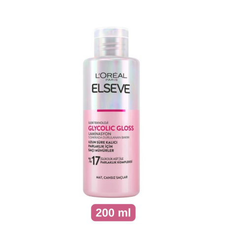 Elseve Glycolic Gloss Parlaklığı Saça Mühürleyen Bakım Kremi 200 ml