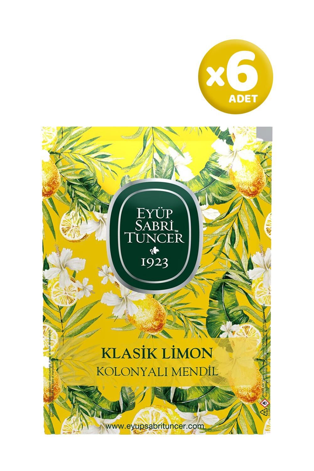 Eyüp Sabri Tuncer Klasik Limon Kolonyalı Mendil 50'li x 6 Adet