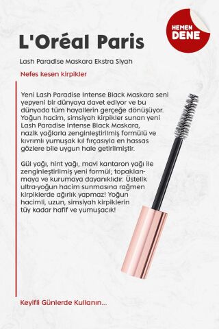 Loreal Paris Lash Paradise Maskara Ekstra Siyah
