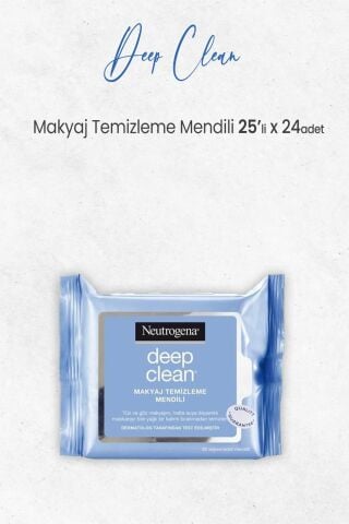 Neutrogena Deep Clean Makyaj Temizleme Mendili 25' li x 24 Adet