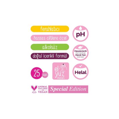 Sleepy Floral Kişisel Bakım Havlusu 100'lü