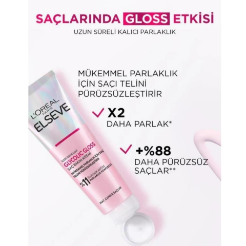 Elseve Glycolic Gloss Saç Bakım Kremi 150 ml