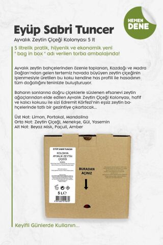 Eyüp Sabri Tuncer Ayvalık Zeytin Çiçeği Kolonyası 5 lt