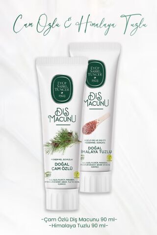 Eyüp Sabri Tuncer Diş Macunu Çam Özlü 90 ml ve Himalaya Tuzlu 90 ml