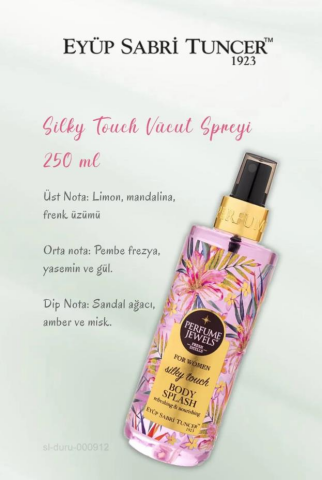 Hindistan Cevizi Şampuan, Frambuaz Tonik, Vücut Spreyi Splash Silky Touch ve Kremi ve Rosie