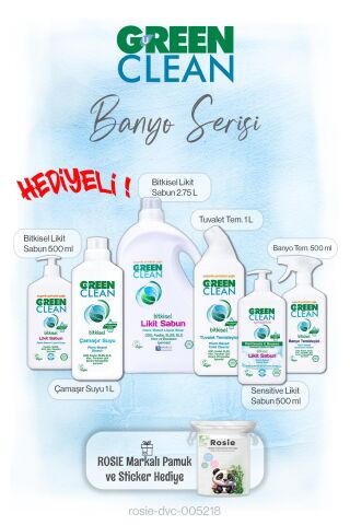 Green Clean Banyo Serisi 6'lı ve Rosie pamuk Hediye