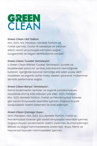 Green Clean Banyo Serisi 6'lı ve Rosie pamuk Hediye