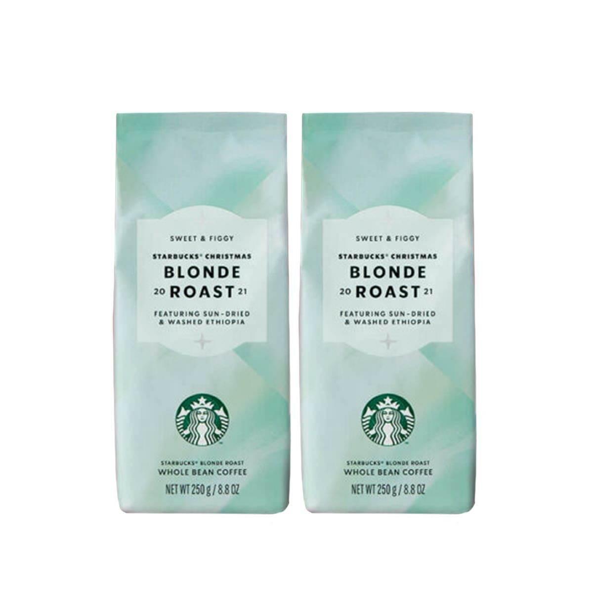 Starbucks Christmas 2021 Blonde Roast Sun Dried N Washed Ethiopia Çekirdek Kahve 500 Gram