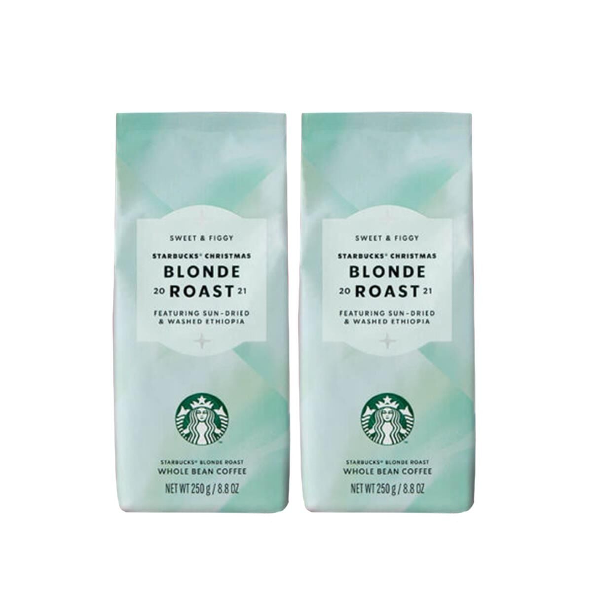 Starbucks Christmas 2021 Blonde Roast Sun Dried N Washed Ethiopia Çekirdek Kahve 500 Gram
