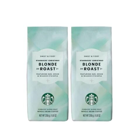 Starbucks Christmas 2021 Blonde Roast Sun Dried N Washed Ethiopia Çekirdek Kahve 500 Gram