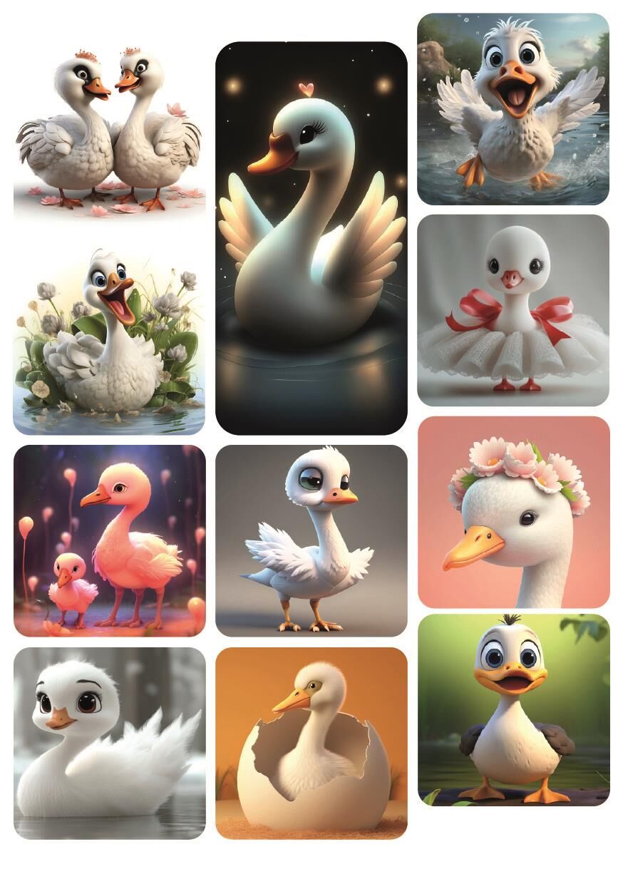 Ördek 11 ADET Tatlı Hayvanlar Sticker