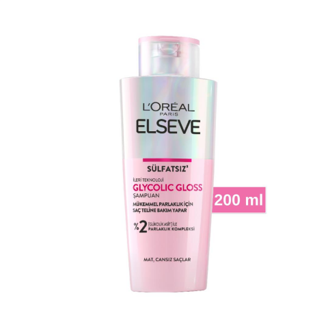 Loreal Paris Elseve Glycolic Gloss Sülfatsız Şampuan 200 ml
